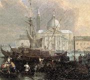CARLEVARIS, Luca The Sea Custom House with San Giorgio Maggiore (detail) fg Germany oil painting reproduction